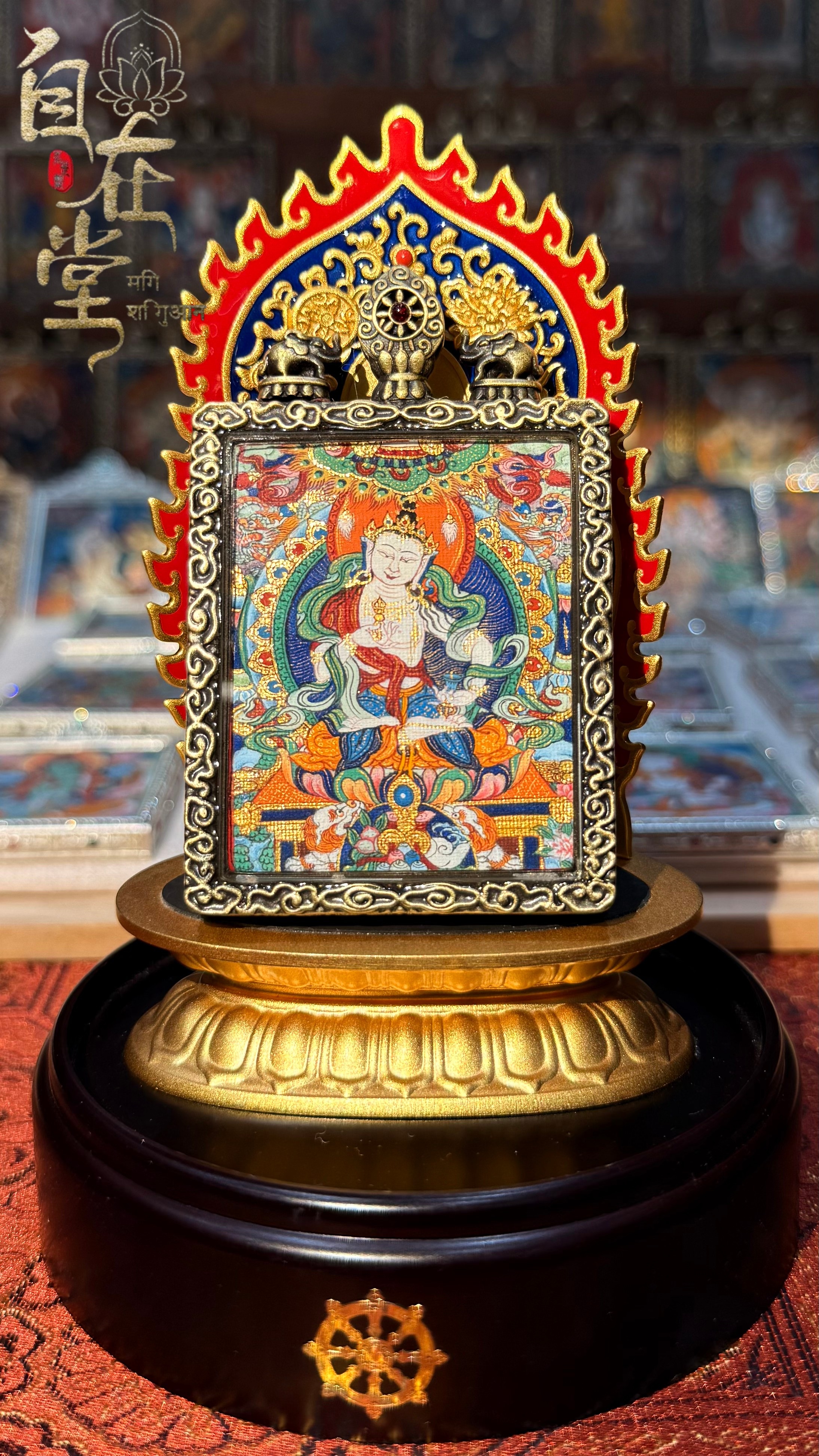 Vajrasattva｜Jinmei｜Men-tang School｜4×5 cm Miniature Thangka
